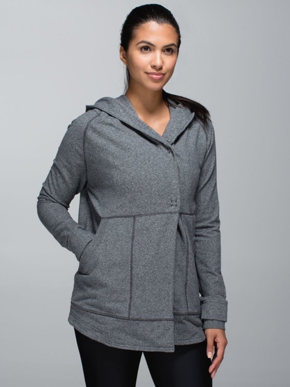 Lululemon Find Your Centre Wrap Heathered Speckled Black Gray Size 4